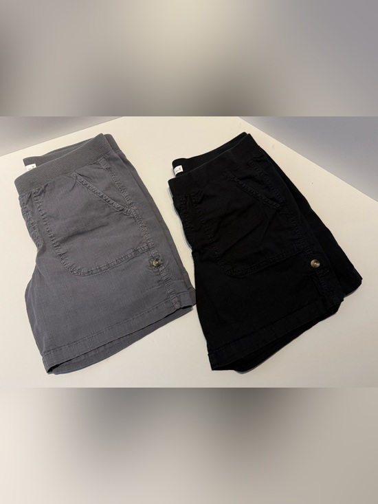 Sonoma Goods For Life Pants - Women's Bundle Sonoma pull on Shorts Black &Gray-Medium